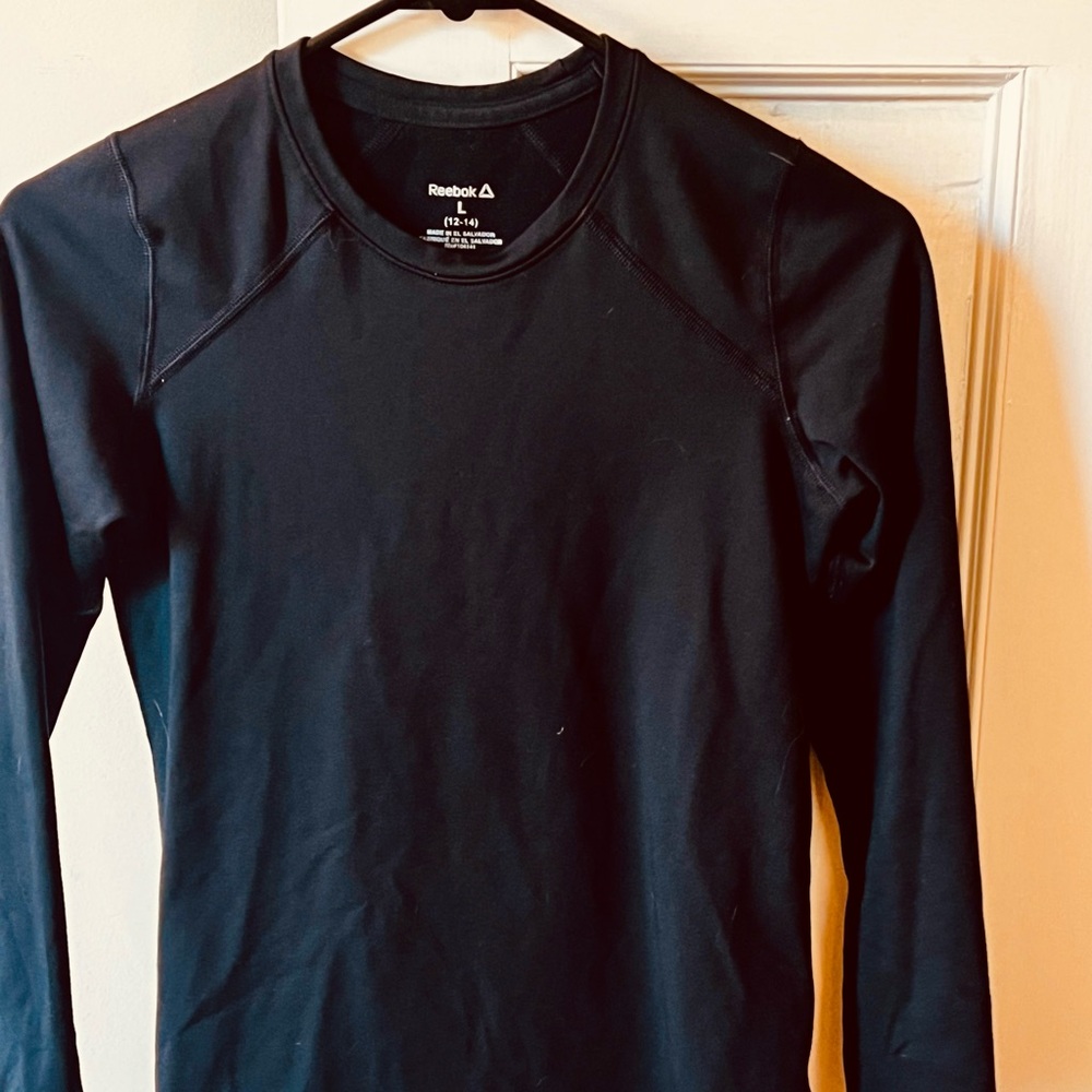Black Reebok Boys Medium size L thick long sleeve
